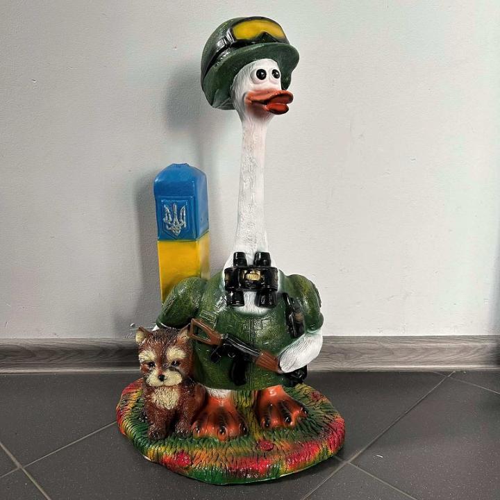 Фото Фигура садовая Гусь пограничник (1043) - Магазин MASMART