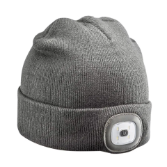 Фото Шапка серая Yoshimoto аккумуляторным фонариком Y70-005  - Магазин MASMART