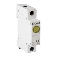 Фото Индикатор светосигнальный модульный SIGMA 220V AC, желтый...  - Магазин MASMART