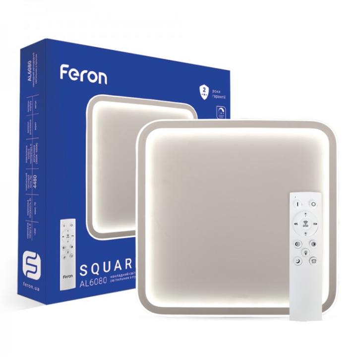 Фото Світильник LED Feron SQUARE AL6080 з пультом 70W 3000K-6000K - Магазин MASMART