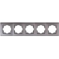 Фото Рамка 5-місна горизонтальна VIKO Linnera сірий граніт  - Магазин MASMART