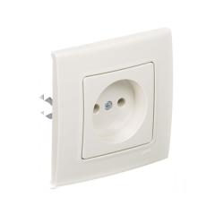 Фото Розетка без заземлення VIKO Linnera крем  - Магазин MASMART