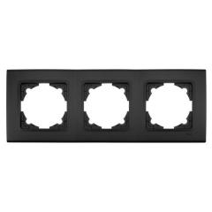 Фото Рамка 3-місна VIKO Linnera чорна ніч  - Магазин MASMART