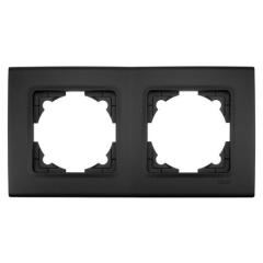 Фото Рамка 2-місна VIKO Linnera чорна ніч  - Магазин MASMART