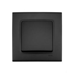 Фото Вимикач одноклавішний VIKO Linnera чорна ніч  - Магазин MASMART