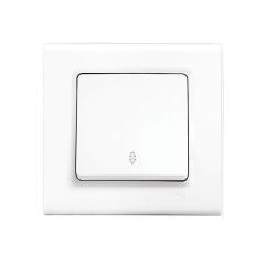 Фото Выключатель проходной одноклавишный VIKO Linnera белый  - Магазин MASMART