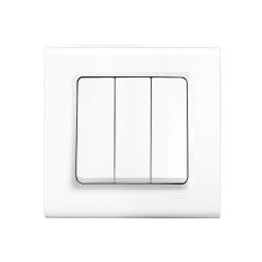 Фото Выключатель трехклавишный VIKO Linnera белый  - Магазин MASMART