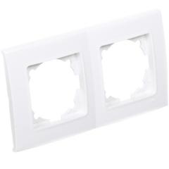Фото Рамка 2-місна VIKO Linnera біла  - Магазин MASMART