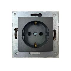 Фото Розетка с заземлением VIKO Linnera серый гранит  - Магазин MASMART
