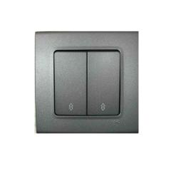 Фото Выключатель проходной двухклавишный VIKO Linnera серый...  - Магазин MASMART