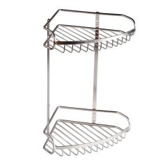 Фото Поличка кутова 2-ярусна Vanstore н/ж (42102) 26х20х37 см  - Магазин MASMART