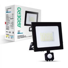 Фото Прожектор LED Ardero LL-2050ARD з датчиком руху 50W  - Магазин MASMART