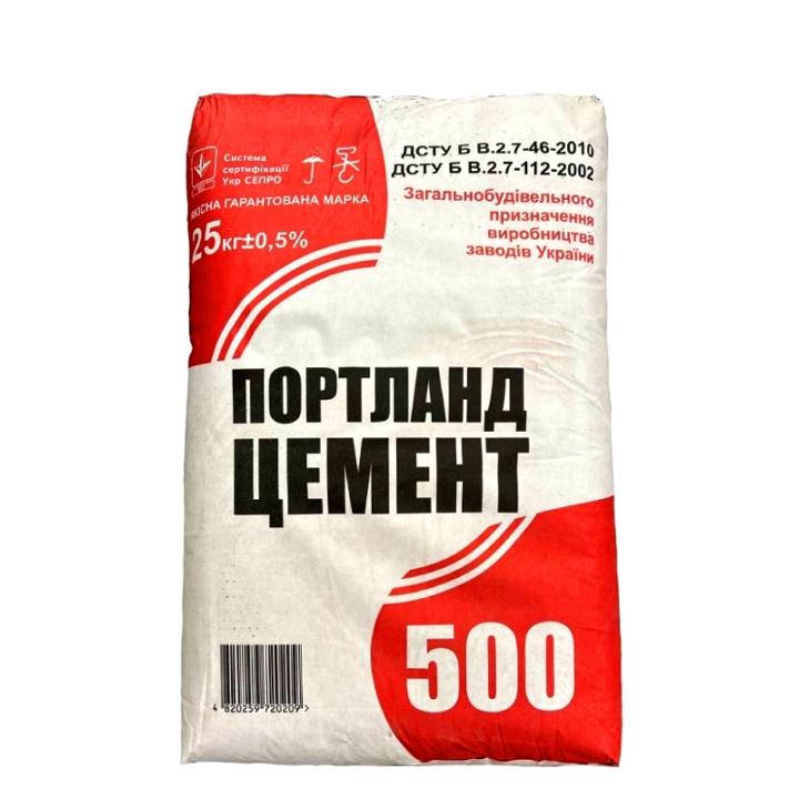 Фото Цемент М-500 Портланд Д-20 (25 кг) - Магазин MASMART