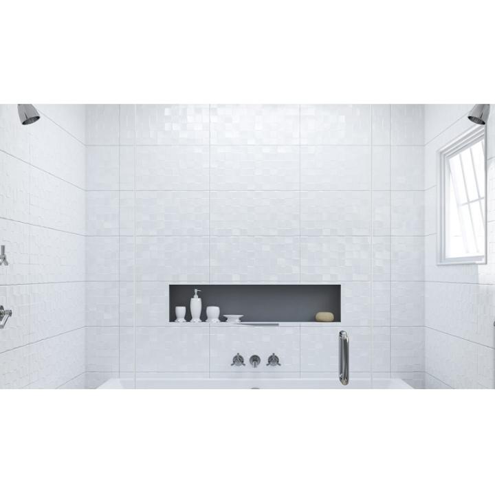 Фото Плитка Golden Tile Satin белая (структурная) H30451 30х60 см  - Магазин MASMART