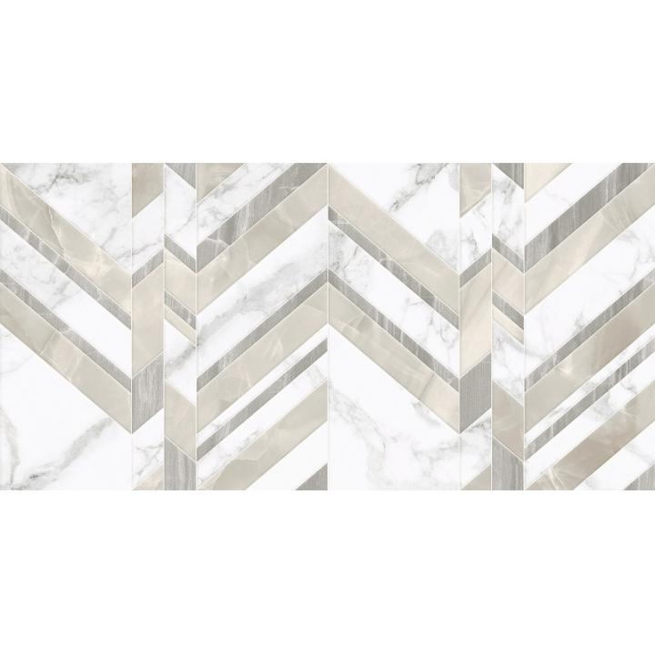 Фото Плитка Golden Tile Marmo Bianco Chevron белый G70151 30х60 см (под заказ) - Магазин MASMART