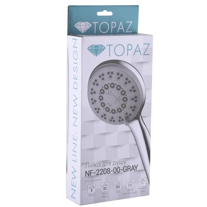 Фото Лійка для душу Topaz NF-2208-00-GRAY  - Магазин MASMART