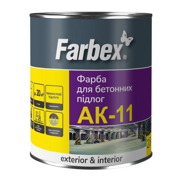 Фото Фарба для бетонних підлог Farbex АК-11 сіра 2,8 кг - Магазин MASMART