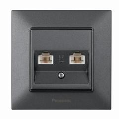 Фото Розетка компьютерная двойная Panasonic Arkedia Slim...  - Магазин MASMART