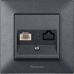 Фото Розетка комп'ютерна Panasonic Arkedia Slim димчастий...  - Магазин MASMART