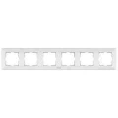 Фото Рамка горизонтальна 6-місна Panasonic Arkedia Slim біла  - Магазин MASMART