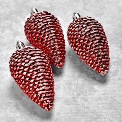 Фото Набір ялинкових іграшок Шишка 8 см 3 шт/наб  - Магазин MASMART