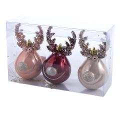 Фото Набор елочных украшений Олени/Желуди 3 шт  - Магазин MASMART