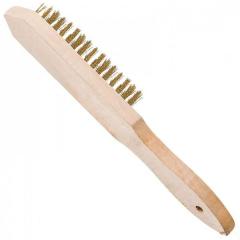 Фото Щетка стальная 3-рядная покрыта латунью Hardy 1001-220004  - Магазин MASMART