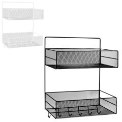 Фото Полиця настінна Stenson TD01335-M 26x13x42.5 см 2 яруси  - Магазин MASMART