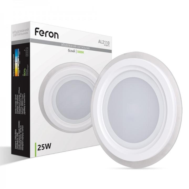 Фото Світильник вбудований LED Feron AL2110 25W 1875Lm 5000K (круг) - Магазин MASMART