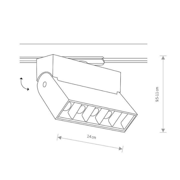 Фото Світильник трековий Nowodvorski 7622 Profline Focus Led 9w  460Lm 4000K BL  - Магазин MASMART