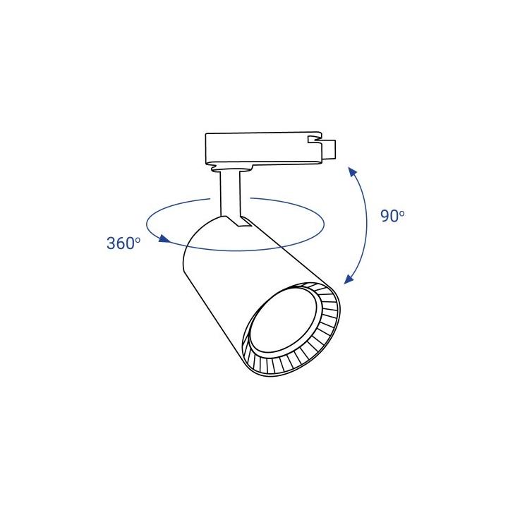 Фото Светильник трековый LED Feron AL100 белый 70х93х120 мм COB 8W 640LM 4000K IP40  - Магазин MASMART