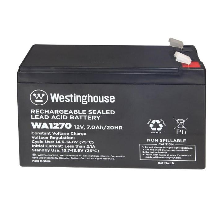 Фото Батарея акумуляторна свинцево-кислотна Westinghouse 12V 7Ah terminal F2 WA1270N - Магазин MASMART