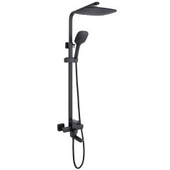 Фото Душевая система Kroner Edelstahl Kubus-SCH063 черная  - Магазин MASMART