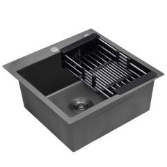 Фото Кухонная мойка Kroner KRP PVD Schwarze - 5050HM  - Магазин MASMART