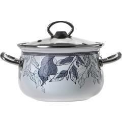 Фото Кастрюля INFINITY SD-1623 22 см 5 л Leaves (Листья)  - Магазин MASMART