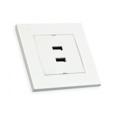 Фото Розетка два гнізда USB горизонтальна без заземлення RITA...  - Магазин MASMART