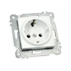 Фото Механизм розетки с заземлением RITA Mutlusan 16А белый...  - Магазин MASMART