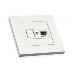 Фото Розетка компьютерная RITA Mutlusan белый 47-01-49  - Магазин MASMART