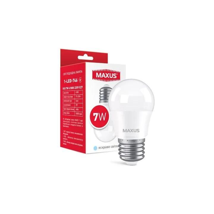 Фото Лампа Maxus 1-LED-746 G45 7W 4100K 220V E14 - Магазин MASMART