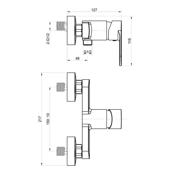 Фото Смеситель для душа Koller Pool Round Arc RA0450  - Магазин MASMART