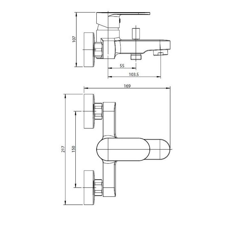 Фото Смеситель для ванны Koller Pool Round Arc RA0100  - Магазин MASMART