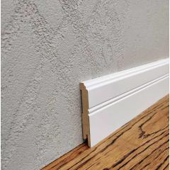 Фото Плінтус KLUCHUK MDF-LF01 80х12х2000 мм RAL 9003 білий  - Магазин MASMART