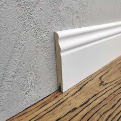 Фото Плінтус KLUCHUK MDF-V100 100х12х2000 мм хвиля RAL 9003 білий  - Магазин MASMART