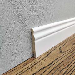 Фото Плинтус KLUCHUK MDF-V80 80х12х2000 мм волна RAL 9003 белый  - Магазин MASMART