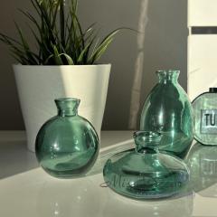 Фото Стеклянная вазочка мини (бирюзовая) Miss Decor...  - Магазин MASMART