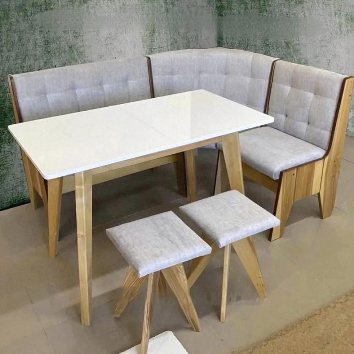 Фото Кухонный комплект Лаундж (уголок + стол + 2 табурета)  - Магазин MASMART