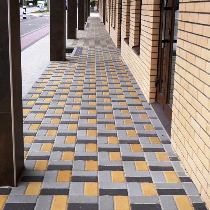 Фото Плитка тротуарная ЗМ Кирпич 20х10 8см (белый) без фаски  - Магазин MASMART