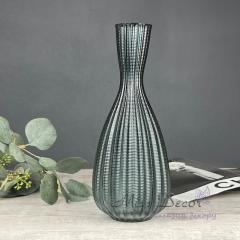 Фото Ваза скляна бірюзова Miss Decor DX23-039-2 D-5355 30 см  - Магазин MASMART