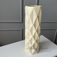 Фото Ваза ромби кремова Miss Decor D-4243 41,5 см  - Магазин MASMART