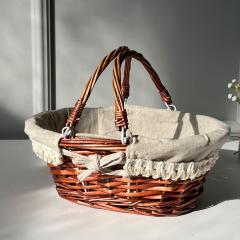 Фото Корзина овальная с тканью Miss Decor D-3144  - Магазин MASMART